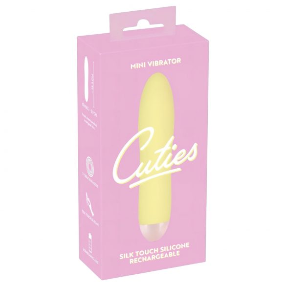 Cuties Mini Yellow - nabíjecí silikonový tyčový vibrátor (žlutý)