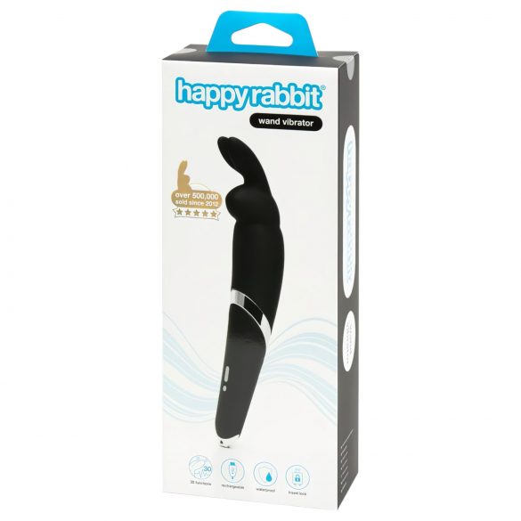 Happyrabbit Wand - dobíjecí masážní vibrátor (černý)