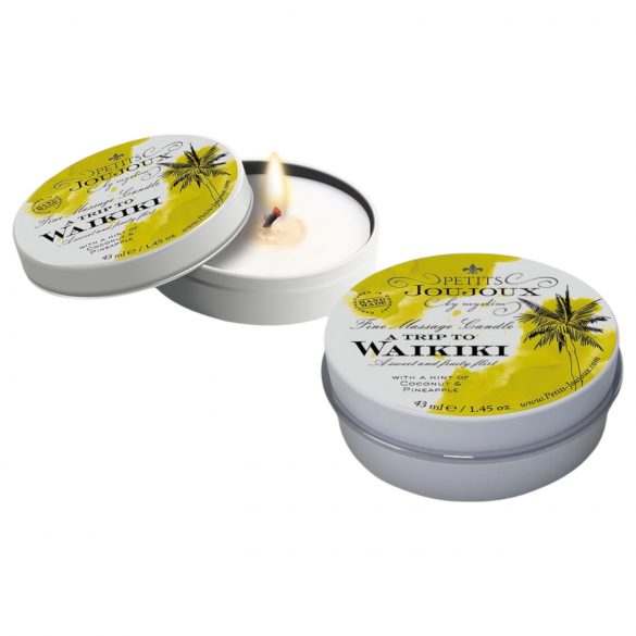 Petits Joujoux Waikiki - masážní svíčka - 43 ml (kokos - ananas)