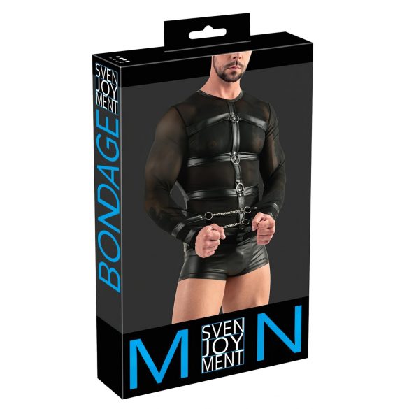 / Svenjoyment - Chest Harness, Long-Sleeve Men's Top (Black)