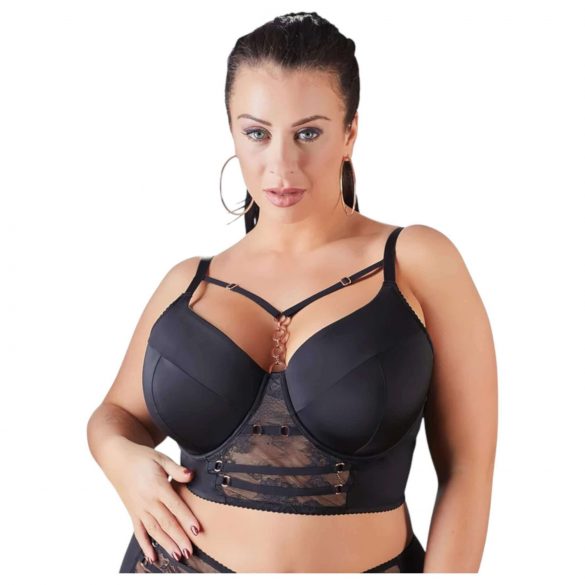 Cottelli Plus Size - Strappy Lace Bra (Black) - 90D