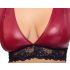 Cottelli Bondage Plus Size - Lace Bra Set (Red-Black) 