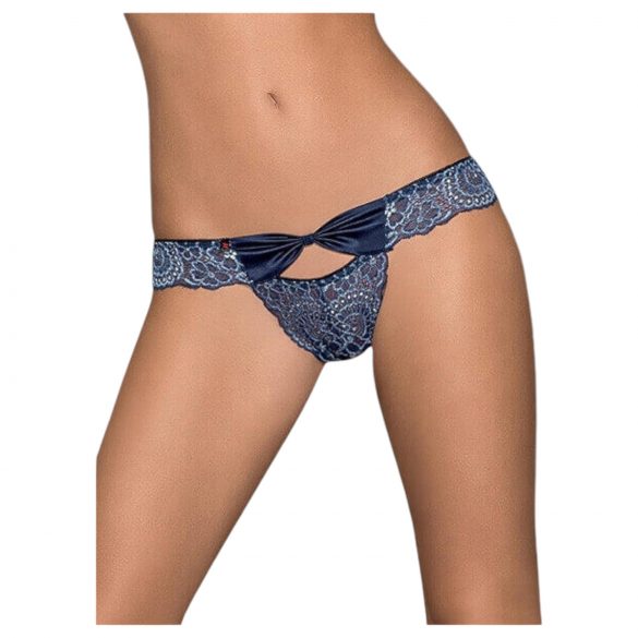 Obsessive Auroria - Bow Embroidered Women's Panties (Blue) - L/XL