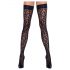 Cottelli Legwear - pantterikuosioinen stay-up (musta) - 3