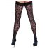 Cottelli Legwear - pantterikuosioinen stay-up (musta) - 3