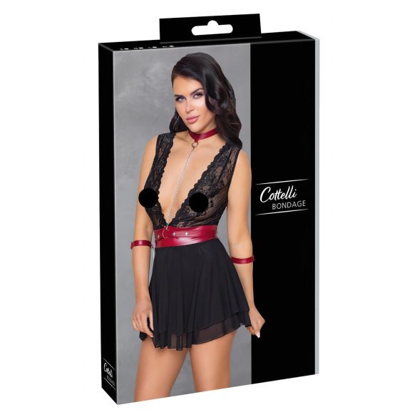 Cottelli Bondage - Pitsinen Babydoll Musta - M