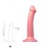 Strap-on-me Metalliväre M - ihoystävällinen dildo (metalli pinkki)