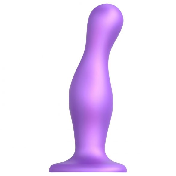 Strap-on-me Curvy L - vlnitý, přísavný dildo (fialový)