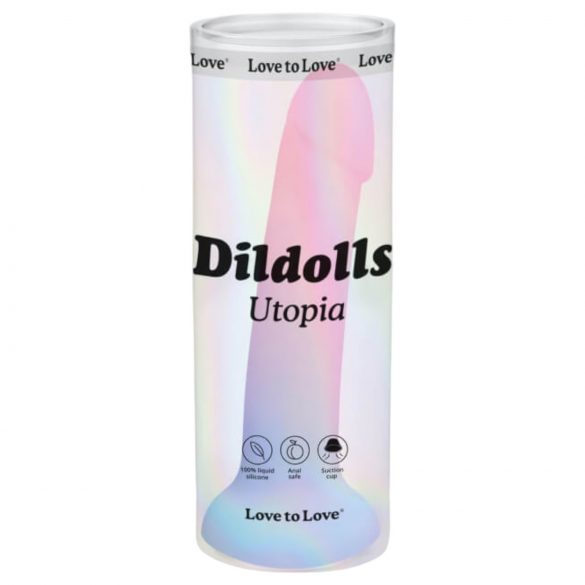 Dildolls Utopia - värikäs silikonidildo imukupilla