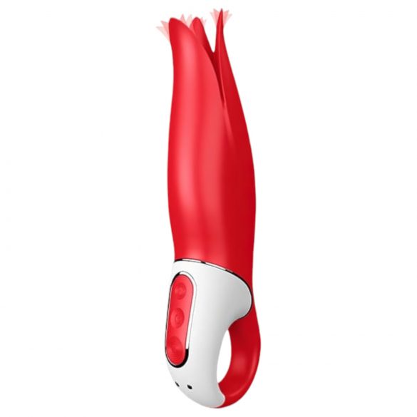 Satisfyer Power Flower - ladattava, vedenkestävä vibraattori (punainen)