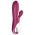 Satisfyer Hot Bunny - chytrý vibrační ohřívač s ramenem na klitoris (červená)