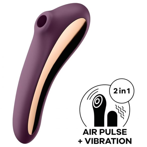 Satisfyer Dual Kiss - 2in1, vagina- ja klitoriskiihotin (liila)