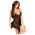 Penthouse Sweet Beast - ruusullinen babydoll-setti (musta)