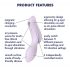 Satisfyer Curvy Trinity 2 - ilman aalloilla 2in1 vibraattori (violetti)