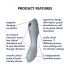 Satisfyer Curvy 3 - ilmavirtavibraattori 2-in-1 (harmaa)