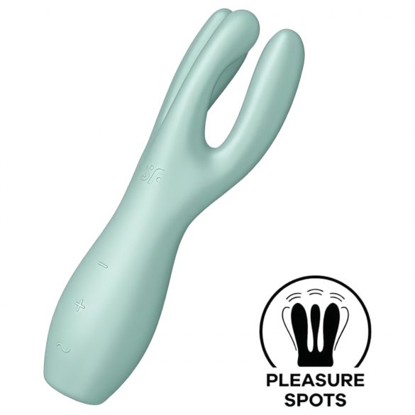 Satisfyer Threesome 3 - akumulátorový dráždidlo klitorisu (máta)