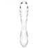 Satisfyer Dazzling Crystal 1 - Skleněné dildo s 2 konci (průhledné)