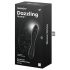 Satisfyer Dazzling Crystal 1 - oboustranné skleněné dildo (černé)