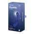 Satisfyer Double Crystal - kaksipäinen lasidildo (sininen)