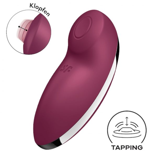 Satisfyer Tap & Climax 2 - 2in1 klitoris- ja vibraattori (punainen)