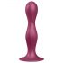 Satisfyer kaksipallo - imukuppi painotettu dildo (punainen)