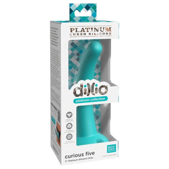 Dillio Curious Five - silikonidildo (15 cm) - turkoosi