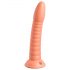 Dillio Wild Thing - přísavkový rýhovaný dildo (19 cm) - oranžový