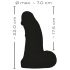 Realistixxx Jätti Dildo - 22 cm (musta)