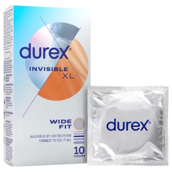 Durex Invisible XL - ekstra suuri kondomi (10kpl)