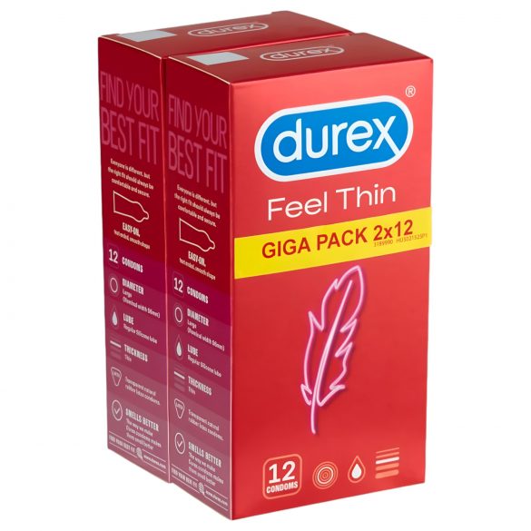 Durex Feel Thin - luonnollinen tuntu 2x12 kpl