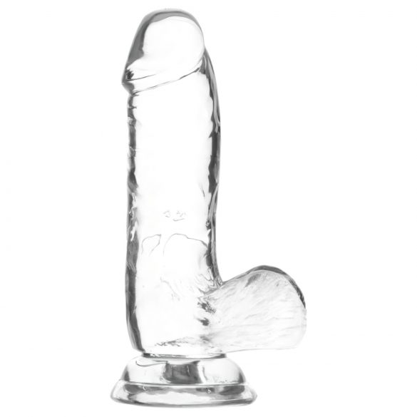 Addiction Crystal - kivimäinen dildo, 15 cm, läpinäkyvä