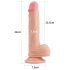 Lovetoy Luonnollinen dildo - imukupilla - 21cm (luonnollinen)