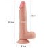 Lovetoy Luonnollinen - kaksikerroksinen aidontuntuinen dildo 20cm (nude)