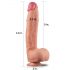 Lovetoy Nature Cock - luonnollinen kaksoiskerrosdildo - 30cm (nude)