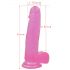 Lovetoy Jelly Studs - realistinen dildo - 20 cm (pinkki)