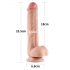 Lovetoy Sliding-Skin - kaksikerroksinen dildo - 23cm (luonnollinen)