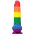 Lovetoy Prider - realistické dildo s varlaty - 20 cm (duhové)