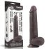 Lovetoy liukuva iho - kaksikerroksinen dildo - 23cm (ruskea)