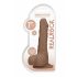 RealRock Dong 7 - aidon tuntuinen, kivinen dildo (17cm) - tumma luonnollinen