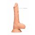 RealRock Dong 9 - realistické dildo s varlaty (23 cm) - přírodní