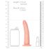 RealRock Slim - aidon tuntuinen dildo, 15,5 cm (luonnollinen)