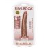 RealRock Slim - aidon tuntuinen dildo 15,5cm (tumma luonnonväri)