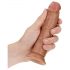 RealRock - aidontuntuinen dildo - 15,5 cm (tumma)