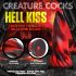 Creature Cocks Hell Kiss - zkroucené silikonové dildo - 19 cm (červené)