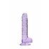 REALROCK - läpikuultava lila dildo (17 cm)