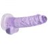 REALROCK - läpikuultava lila dildo (17 cm)