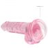 REALROCK - läpikuultava realistinen dildo - pinkki (17cm)