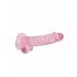 REALROCK - läpikuultava realistinen dildo - pinkki (17cm)