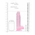 REALROCK - pinkki realistinen dildo (19 cm)