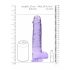 REALROCK - läpinäkyvä realistinen dildo - violetti (22cm)